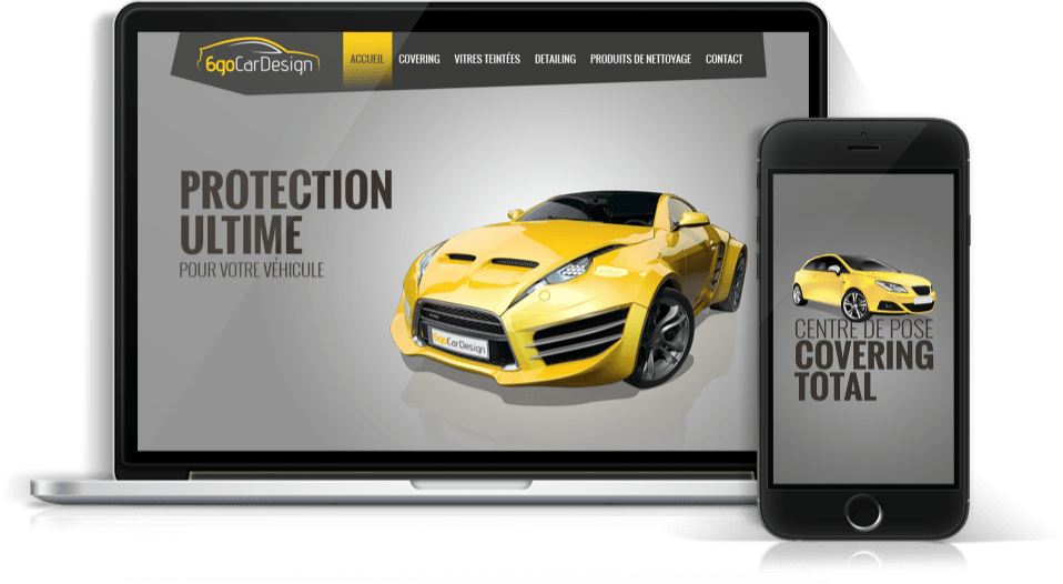 Design web pour un site de covering voitures