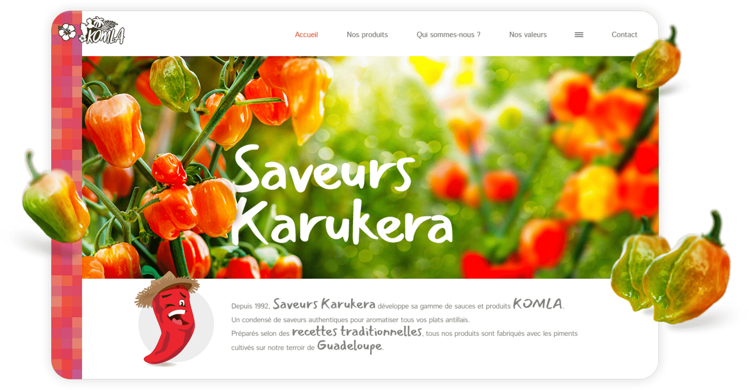 Création webdesign du site vitrine de piments